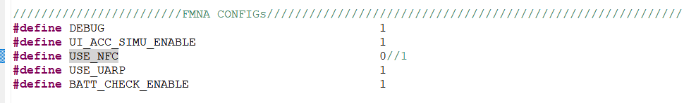 Telink FMNA function configuration