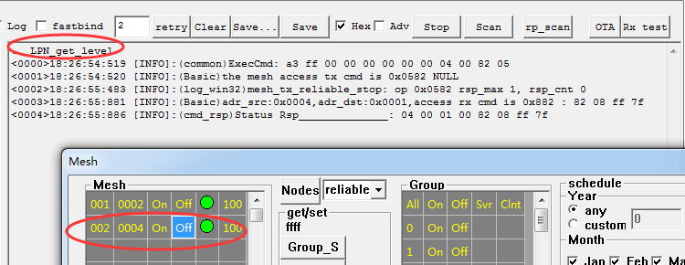 ONOFF operation on LPN