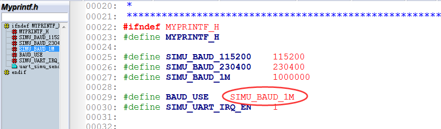 Set baud rate