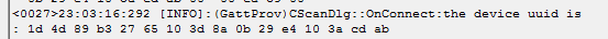Connection successful and print device uuid