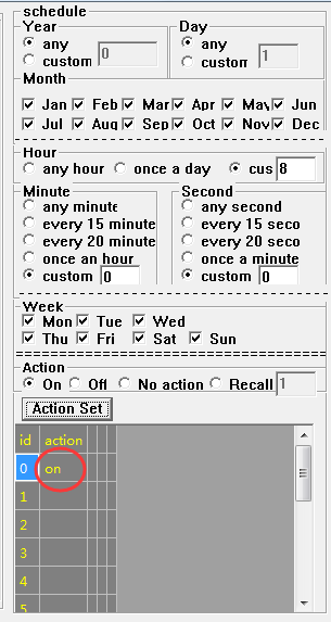 schedule parameter