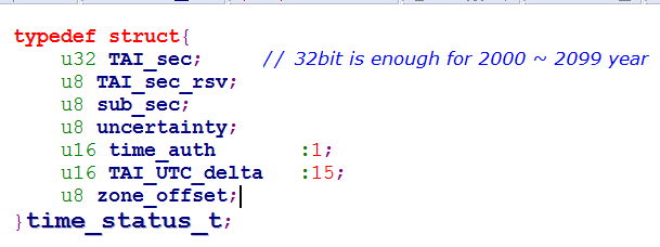 time set parameters