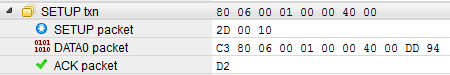 Example of a normal setup transaction