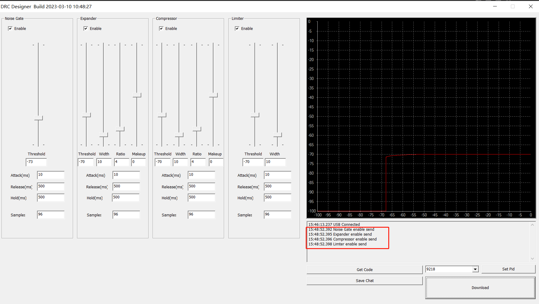 DRC parameter download